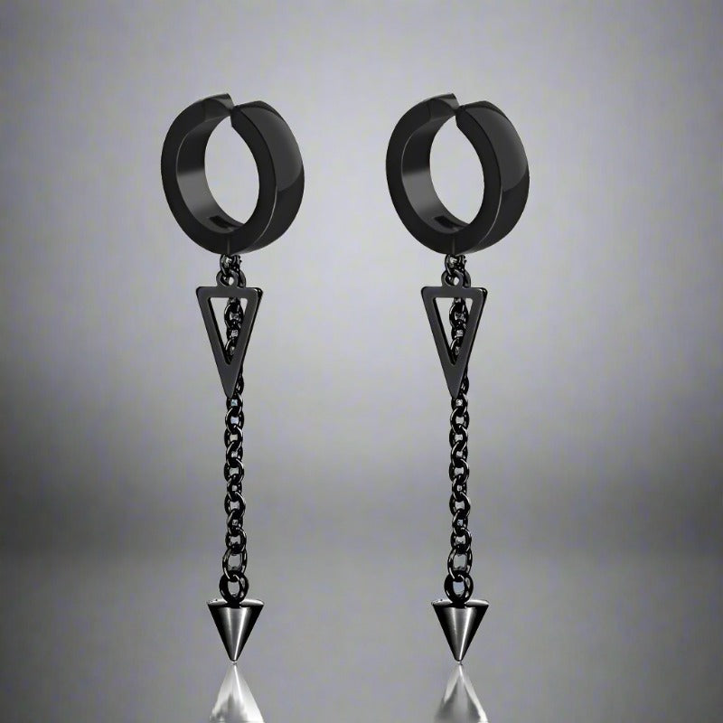 Steel Earrings - "Korean Chain"