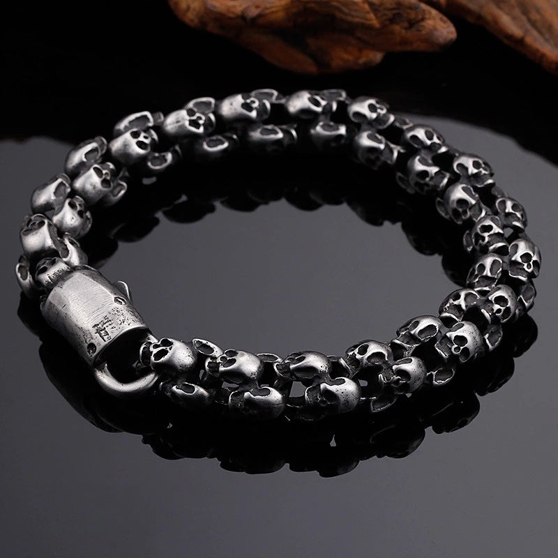 Steel Bracelet - "Skull-Chained"