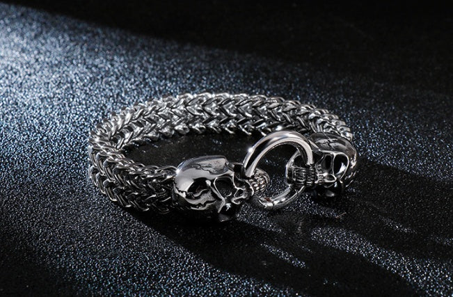 Steel Bracelet - "Skull Saga"