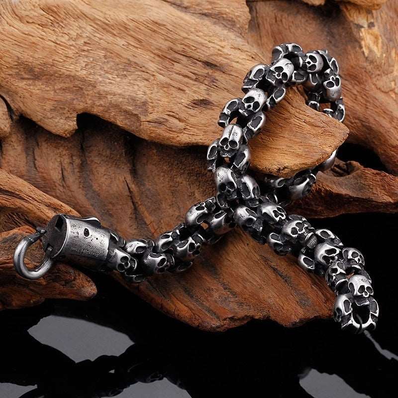 Steel Bracelet - "Skull-Chained"