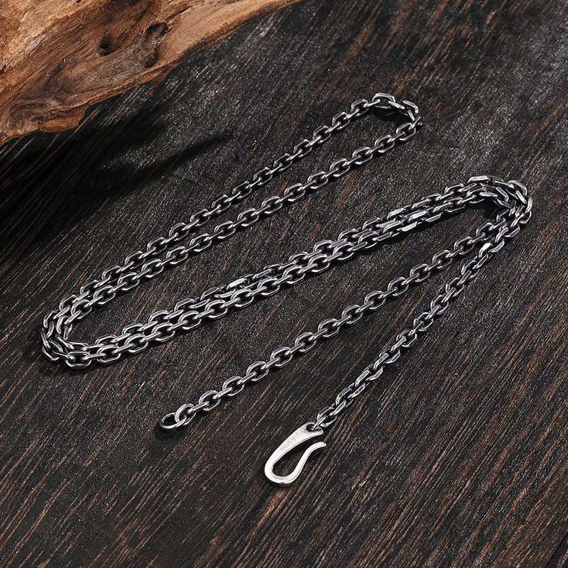 Silver Necklace - "The Hook"