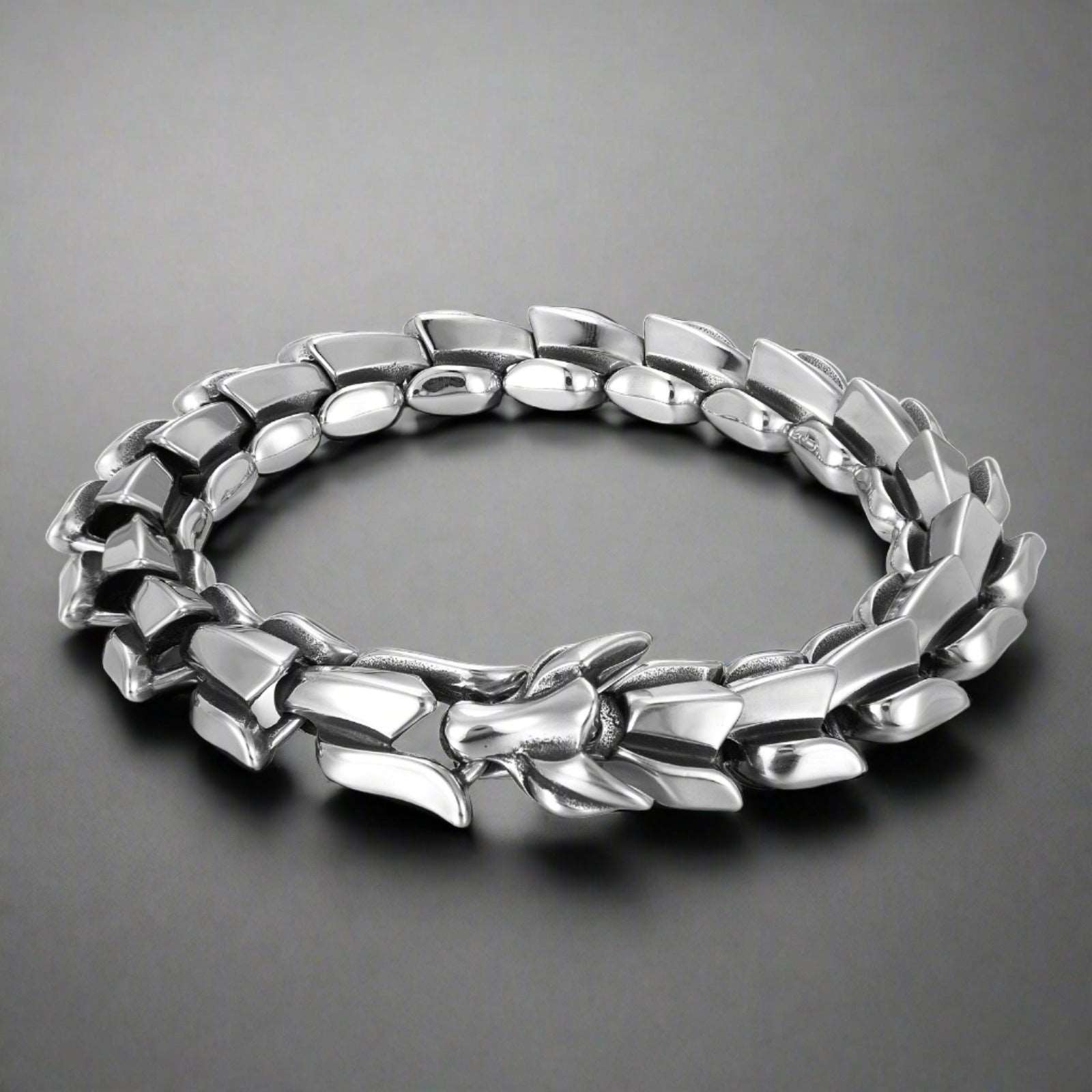 Steel Bracelet - "Dragon Skin"
