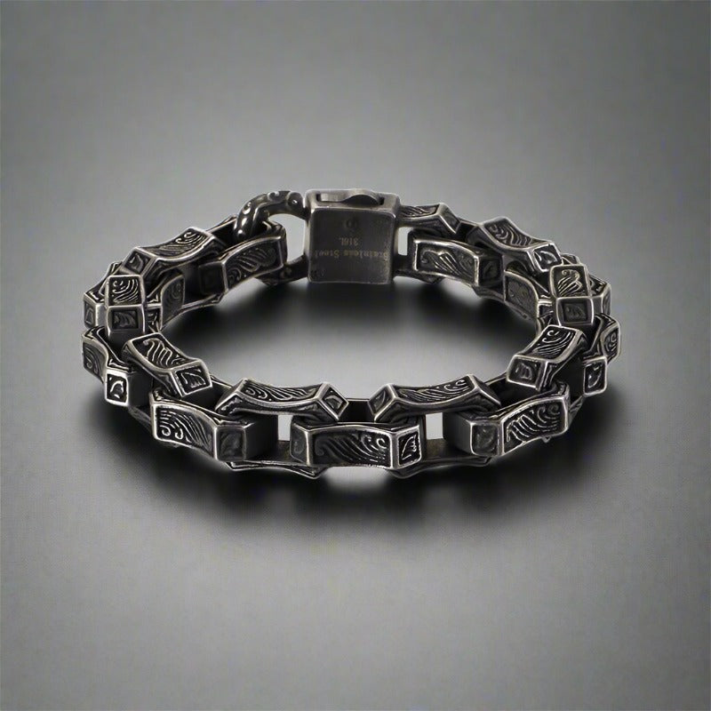 Steel Bracelet - "Warrior's Path"